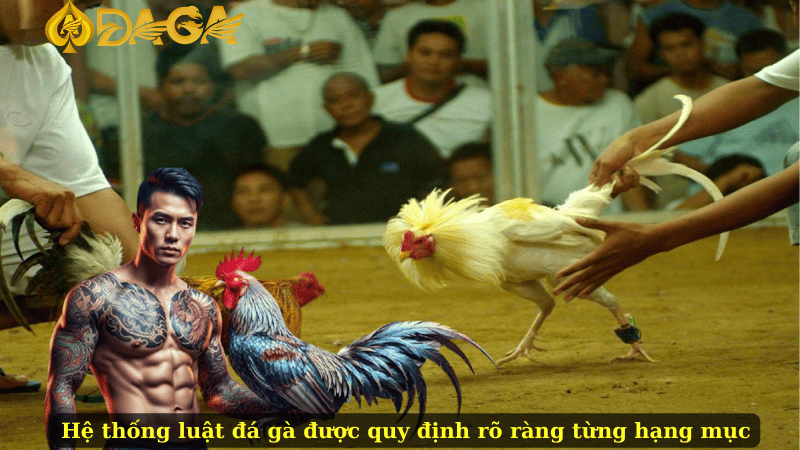 Hệ thống luật đá gà được quy định rõ ràng từng hạng mục