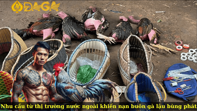 Nhu cầu từ thị trường nước ngoài khiến nạn buôn gà lậu bùng phát